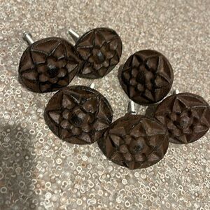 Star Flower Drawer Pulls (6)